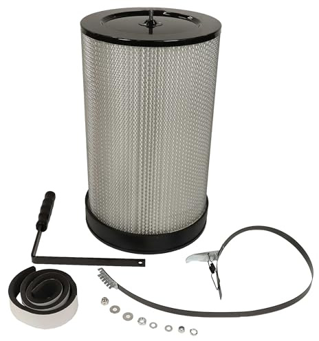 vhbw Feinstaubfilter kompatibel mit BAMATO AB-550 Absauganlage | Feinstaub-Filterpatrone mit Reinigungsbürste