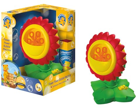 PUSTEFIX Seifenblasenmaschine Flower Power I Seifenblasen Kinder Set I Bubble Spaß bei Kinderparty & Geburtstag