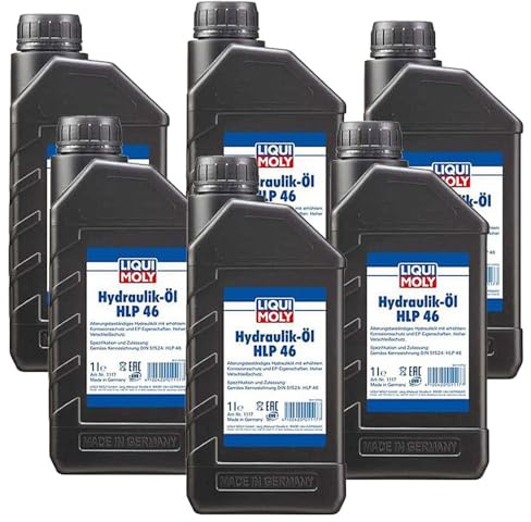 LIQUIMOLY 1117 OLIO IDRAULICO HLP 46 A BASE MINERALE ADATTO PER PISTONI IDRAULICI, MACCHINE POMPE E IMPIANTI. CONFEZIONE : KIT PROMOZIONE 6 LITRI