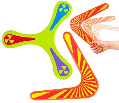 Liuer 2PCS Bumerang für Kinder,Zurückkehrende Boomerang,Rückkehr Boomerang-Sportspielzeug,Schnell Fangen Bumerang Rückkehr Bumerang Flugspielzeug für Kinder Flying Boomerang Geschwindigkeit