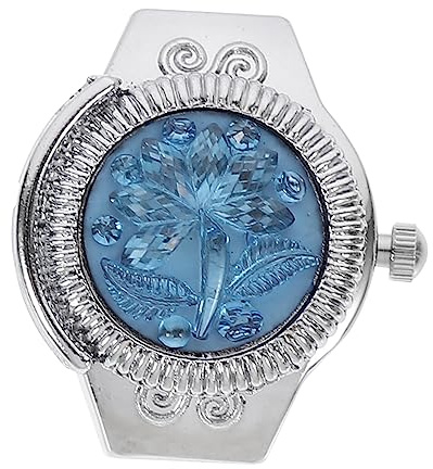 Yardenfun 2 STK Ringuhr Große Taschenuhr Binäre Uhr Ringe Für Mädchen Uhr Mit Rundem Ring Mann Beobachten Herren Digitaluhr Krankenschwester Taschenuhr Dekorative Uhr Blue Zinklegierung