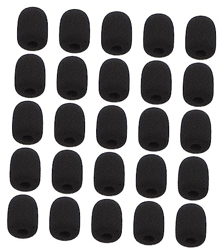 COSMEVIVI 25pcs Clip Microphone Covers Windproof Protection Cover for Neckline Mic Microphone Protection