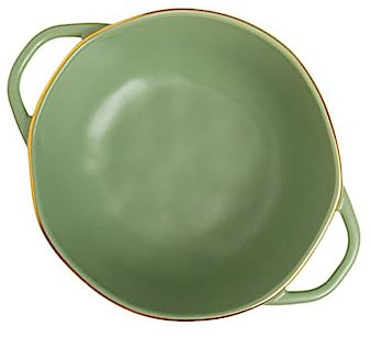 OKUMEYR Elegante Insalatiera A Doppio Manico Pirofila in Ceramica Per Forno Piatto Da Portata Ciotole Per Zuppa in Porcellana Con Manico Per Casa E Ristorante