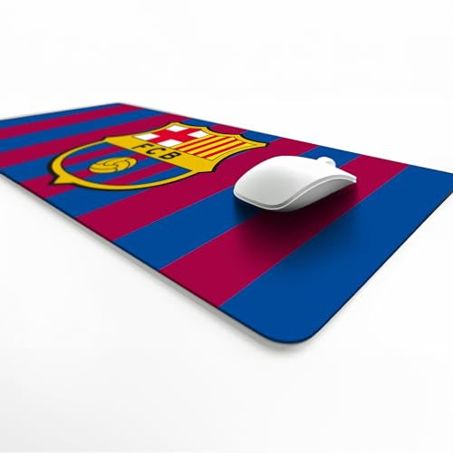 Licensed Décor FC Barcelona Schreibtischunterlage – farbiges Wappen auf Marke rot und blau – 35 x 60 cm