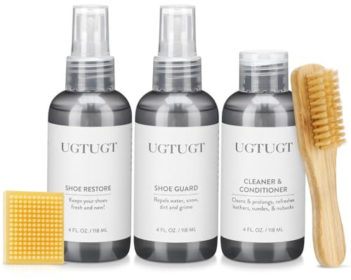 UGTUGT Schuhpflegeset aus Schaffell und Wildleder für Uggs, Imprägnierspray, Tiefenreinigungslösung, Schuhschutz Spray, Radiergummi und Bürste