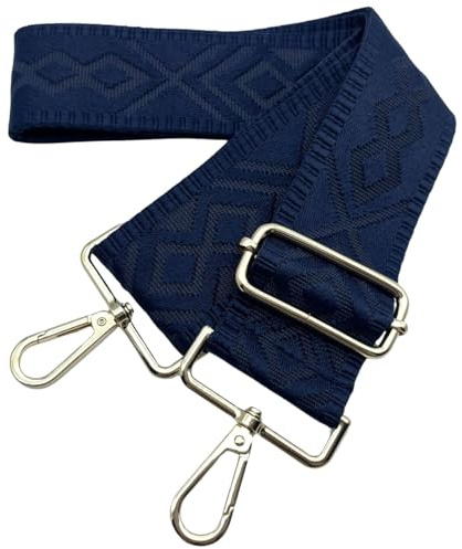 Verstellbarer Taschengurte Breit, 5cm Schultergurt für Tasche, Taschengurte zum Wechseln Goldener Karabiner Schulterriemen, Umhängegurt fur Damen Handtaschen Crossbody DIY, (Dunkelblau) 10