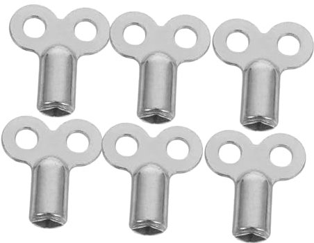 KONTONTY 6pcs Radiator Key Gas Key for Bleeding Radiator Tail Air Vent Plumbers Tool Utility Socket Square Heater Bleed