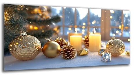 Malen Nach Zahlen Erwachsene Weihnachten Klein Malen Nach Zahlen 60X30cm, Landschaft Bastelset Erwachsene Frauen, Farbiges Leinwand Acrylfarben DIY Ölgemälde Set Dekoration Geschenke für Fraue-z1336