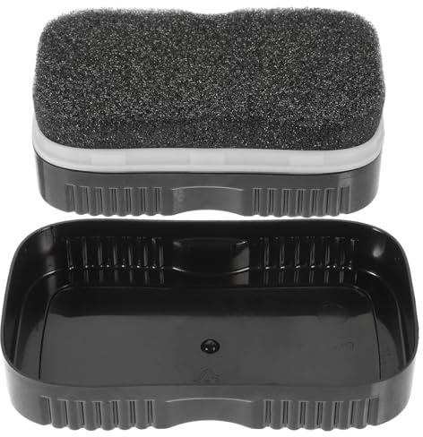 Healvian Esponja de Doble Cara Cubierta Plástica y Alta Densidad para Lustrar Zapatos de Cuero 1 Par para Uso en Casa o Viaje