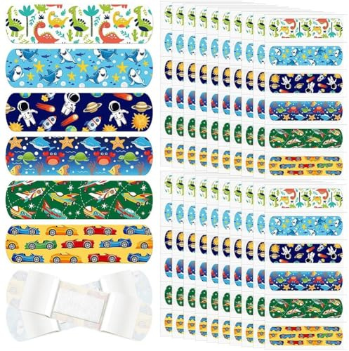 Keuyeo 60pcs/set Cartoon Boys Plaster Band Aid Kawaii Wound Patch Finger Skin Dressing Strips First Aid Adhesive Bandages Woundplast