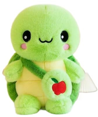 Xiyocadt Schildkröte Kuscheltier, Schildkröten Kissen, Apfel Grüne Schildkröte Stofftier, um Spielen und Kuscheln, Geschenk für Kinder Mädchen (25CM)