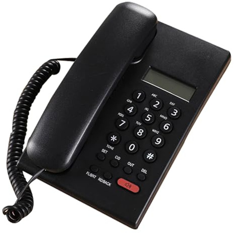 YUGSHNKFC Téléphone Fixe Filaire De Base pour Personnes Âgées Analogique avec Affichage D'appel Petit Bureau Chambre d'amis Grand Bouton Maison