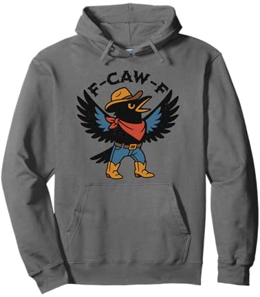 F Caw F Crow Western Funny Retro Pullover Hoodie