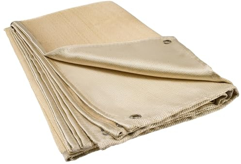 Coperta ignifuga, coperta isolante ignifuga, isolante in fibra di vetro, strumento di protezione antincendio con robusto passante in metallo per l'uso come coperta isolante per barbecue, coperta