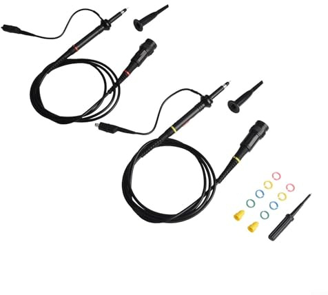Yuanpgky Kit de sonde d'oscilloscope 60 MHz 1X/BNC Interface avec clips pour oscilloscopes virtuels numériques portatifs, fils en plastique (modèle P2060)