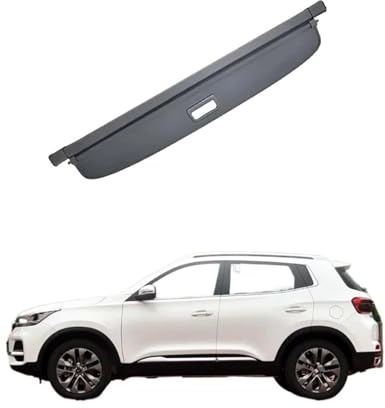AJHJET Cubierta Carga para Ebro S400 para Chery para Tiggo 4 2024-2025 Organizador Cubierta Cortina para Maletero Rejilla Trasera Partición Refugio Cortina Maletero