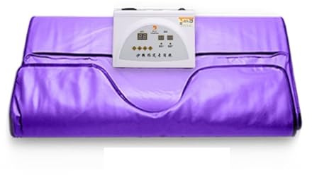 Sauna de Vapor Portátil, Manta de sauna de infrarrojos lejanos de 2 zonas, manta de sauna FIR for pérdida de peso for seguridad, forma del cuerpo, adelgazamiento, fitness for mujeres(Purple)