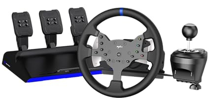 PXN V99 Force Feedback Lenkrad mit Pedalen und Schalthebel 3,2Nm - Gebraucht - Wie Neu - 270°/900° Gaming Lenkrad für PC, Xbox One, Xbox Series X|S und PS4