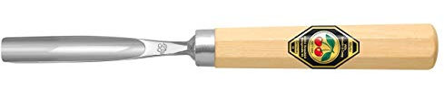 KIRSCHEN Werkzeuge 3217010 | Kerbschnitzbeitel mit Weißbuchenheft Stich 8, gebogen & mittlerer Höhlung - 10mm