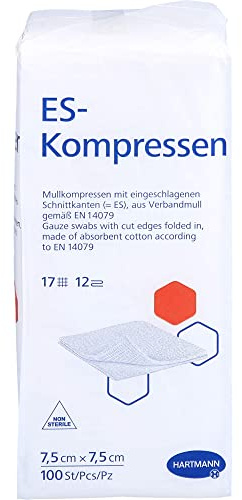 ES-Kompressen Unsteril 7,5x7,5 cm 12fach