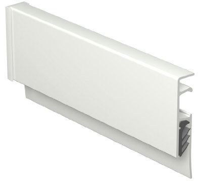 Art & More Klemmschiene, Klemmleiste, Aluschiene, Präsentation Inforail 50 cm weiß