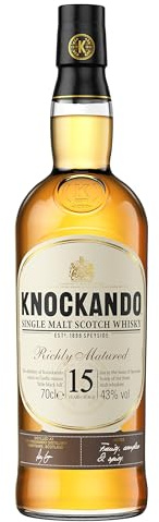 Knockando 15 Jahre - Richly Matured, Single Malt Scotch Whisky, Für Liebhaber, Handverlesen Aus Der Speyside, 43% Vol, 700ml Einzelflasche |
