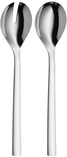 WMF Nuova Salatbesteck 30 cm, groß, Salatgabel und Servierlöffel, Cromargan Edelstahl poliert, spülmaschinengeeignet