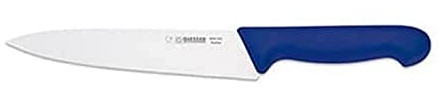 Giesser seit 1776 - Made in Germany - Tranchiermesser blau, Basic Blue, Klinge 18 cm, rutschfest, schmales Kochmesser spülmaschinenfest, rostfrei