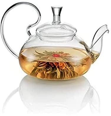 TEA SOUL, Théière en Verre avec Filtre, Pot à Thé, Théière avec Infuseur,