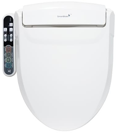 SmartBidet® SB-2000 Smart Bidet Electric Bidet Toilet Seat with Heated Seat, Warm Water, Air Dryer – Side Control Panel, Round