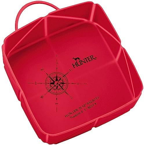 HUNTER LIST Silikon Falt-Reisenapf, 15 x 12 x 5 cm, rot