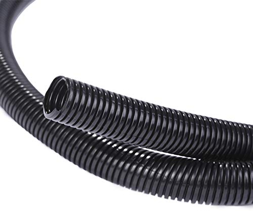 Alex Tech 25mm-7.5m Wellrohr geschlitzt Wellschlauch Kabelschutz Kabelmantel - schwarz