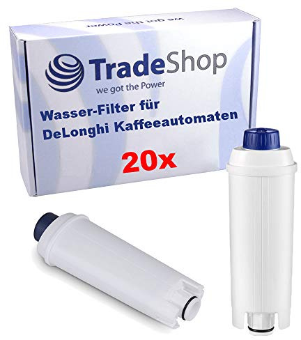 Trade-Shop - 20 filtros de Agua para cafeteras automáticas DeLonghi DLSC002 con Filtro de Agua y protección de la máquina