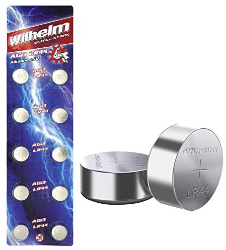 Wilhelm AG13 Alkaline Knopfzellen 1,5 V (LR44, LR1154, 303) – 200 Stück