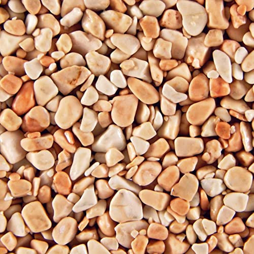 Terralith Steinteppich Marmor Komplett-Set für 1qm - Körnung: fein - 2-4mm mit Epoxidharz Bindemittel - für Innen in rot (rosa)