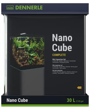 Dennerle Nano Cube Complete, 30 Liter - 30 x 30 x 35 - Mini Aquarium Komplettset