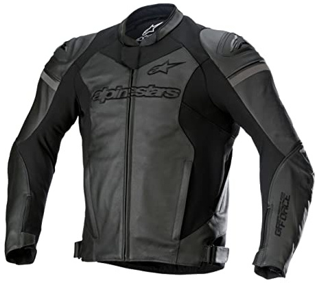 Alpinestars GP Force Motorrad Lederjacke (Black/Black,50)
