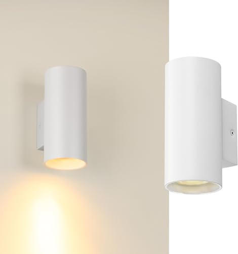 SLV ASTO TUBE | Wandleuchte, Aufbauleuchte, Innenbeleuchtung für Wohnzimmer, Schlafzimmer, Küche, Diele Kinderzimmer | Aluminium, zylindrisch, max. 1x10W, weiß