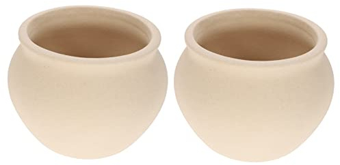 CIMAXIC 2piezas Adornos De Macetas Sencillas De Cerámica para Flores Macetas para Suculentas Contenedor para Flores