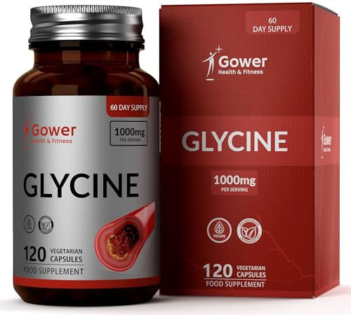 GH Glycine, 120 Gélules, 1000mg L-Glycine | 1000mg de L-Glycine par Portion | Gélules Haute Teneur | Sans OGM, Gluten et Allergènes | Fabriqué au Royaume-Uni