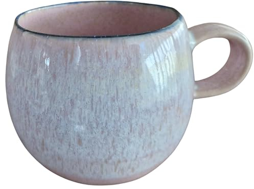 PintoCer - Tasse avec poignée, céramique en grès, idéale pour le café, le lait, le thé et le chocolat, passe au lave-vaisselle et au micro-ondes