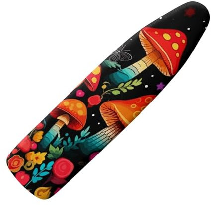 Jndtueit Bügelbrettbezug mit Kuh, waschbarer Bügelbrettbezug mit Polsterung, kratzfest, mit elastischem Rand und Bändern, 137 x 38 cm
