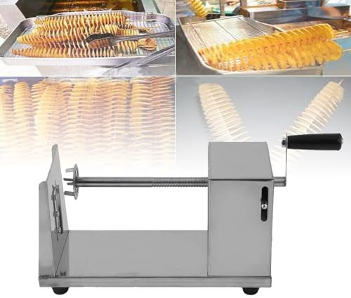 SMoonga Kartoffelschneider, Tornado Curly Fry Cutter mit Edelstahlspießen, Kartoffelschneider, Kartoffelchips-Maschine, Spiralschneider für Obstkartoffeln, Tornado-Chips, Gurken oder Karotten
