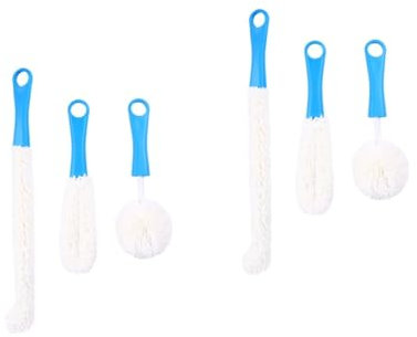 Hoement 6piezas Pinceles Para Botellas De Limpieza Multifuncionales Para Copas y Utensilios De Cocina