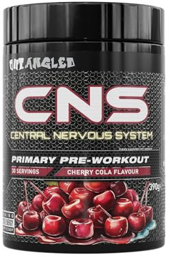 OUTANGLED CNS Pre Workout Powder, 390g, Central Nervous System, High Caffeine, High Energy, Improved Focus and Endurance (Cherry Cola)