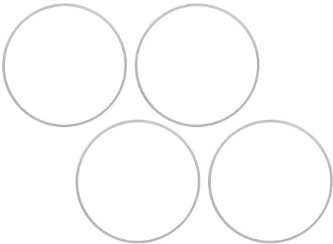 Akozon Protector de Llanta de Rueda, Anillo Plateado Elegante Antiarañazos para Coches de 18 Pulgadas, 4 Uds.