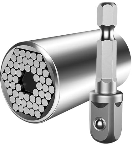 HO-SFSM Universal Nuss Steckschlüssel, Schraubenschlüssel, 7-19 mm, Multifunktional, Handwerkzeuge, Bohrer-Adapter, Reparatur Werkzeuge, Geschenke für Männer