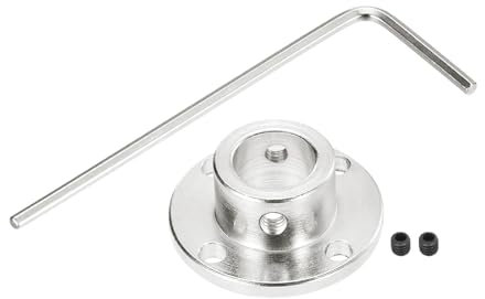 QUARKZMAN 4 Pz 12mm Accoppiamento a Flangia Connettore Rigid Guide Modello Accoppiatore Accessorio Albero Albero Fissaggi con Mini Chiave Esagonale e Vite di Fissaggio, Argento