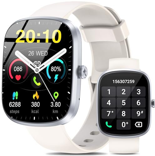 OUKITEL Reloj Inteligente Hombre Mujer, 1.91 HD Smartwatch Hombre Mujer con Llamadas Bluetooth, 140+ Modos Deportivos con Pulsómetro/Monitor de Sueño/Podómetro, Impermeable IP68 para Android iOS