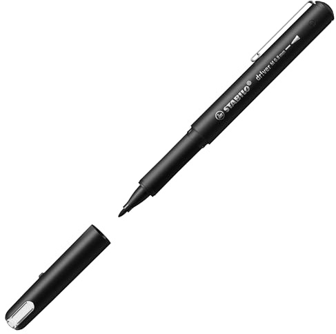 STABILO Premium Fineliner | 0,8 mm | Medium | Schwarz | Dr!ver Serie